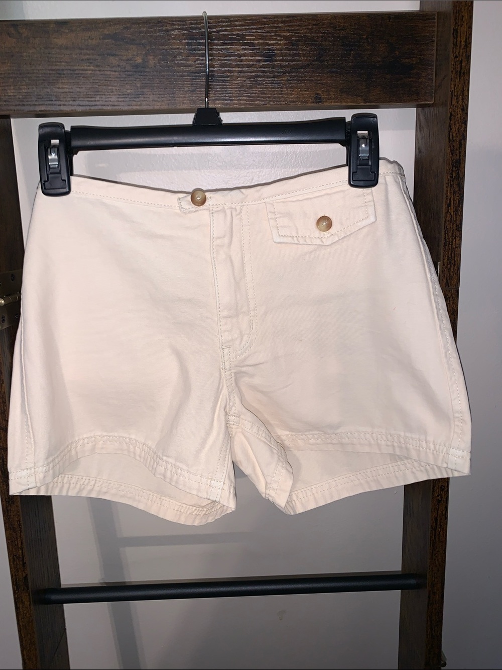 Roxy Cream High-Rise Utility Shorts